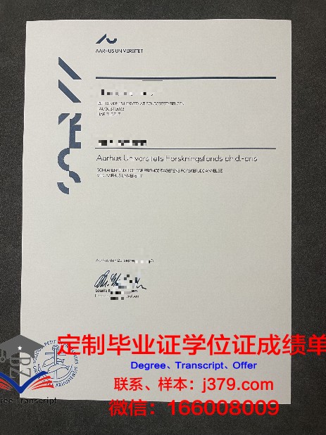 奥胡斯大学毕业证图片